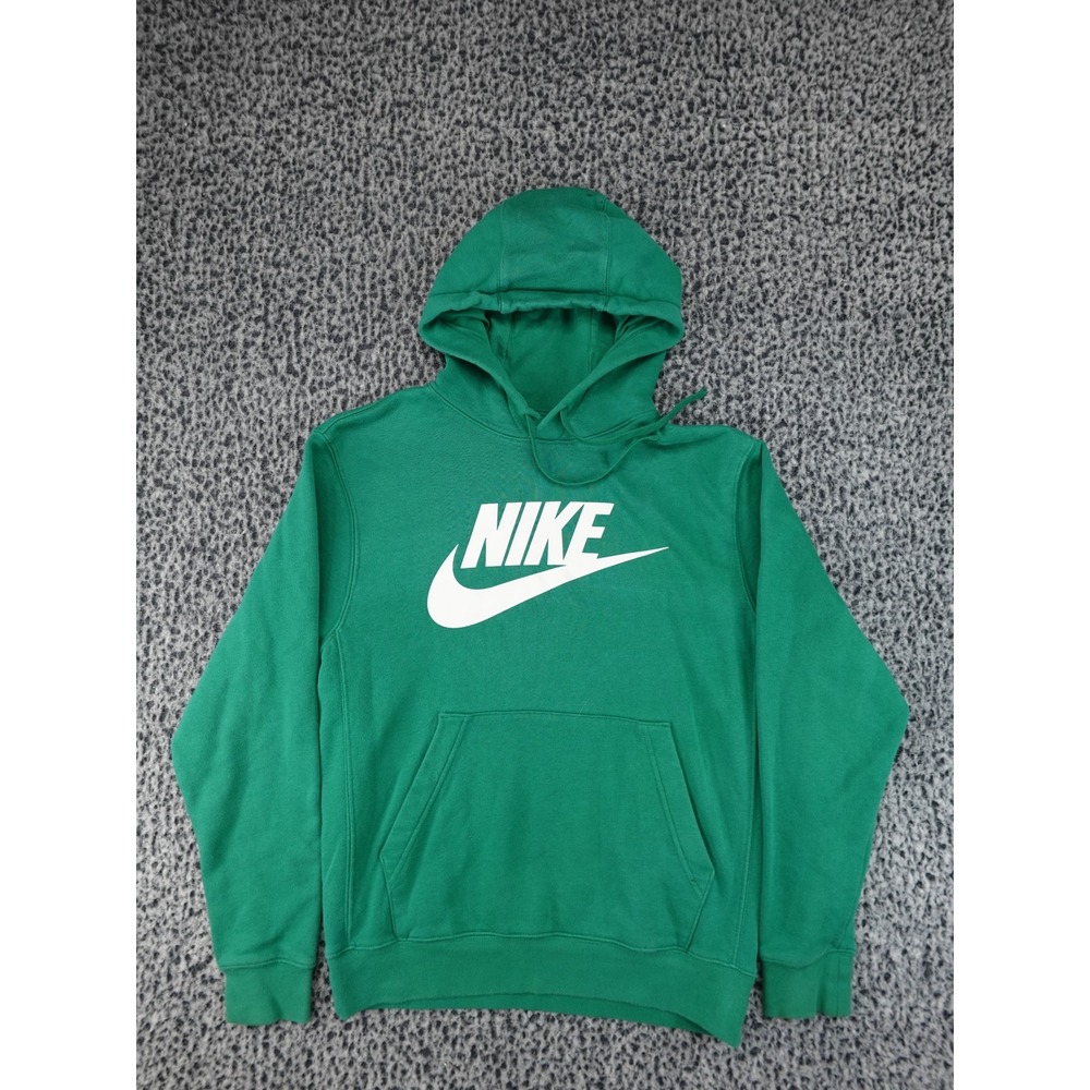 Nike Hoodie Mens Small Green Pullover Sportswear‎ Club Fleece BV2973-365